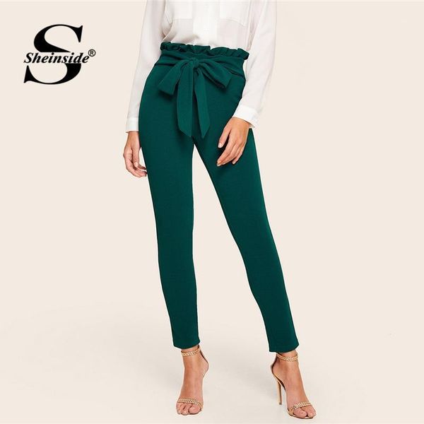 sheinside paperbag waist solid skinny pants women 2019 spring high waist belted crop trousers ladies casual elastic pants1, Black;white
sheinside paperbag waist solid skinny pants women 2019 spring high waist belted crop trousers ladies casual elastic pants1, Black;white