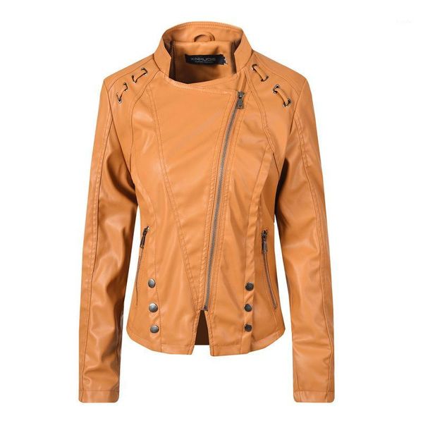 2019 new women faux leather jacket winter autumn women outwear coat female leather jacket zipper rivet washed pu1, Black
2019 new women faux leather jacket winter autumn women outwear coat female leather jacket zipper rivet washed pu1, Black