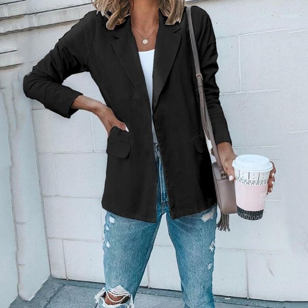 women long sleeve formal blazer jackets cardigan fashion autumn women office worker solid full sleeve suit jacket coat1, White;black
women long sleeve formal blazer jackets cardigan fashion autumn women office worker solid full sleeve suit jacket coat1, White;black