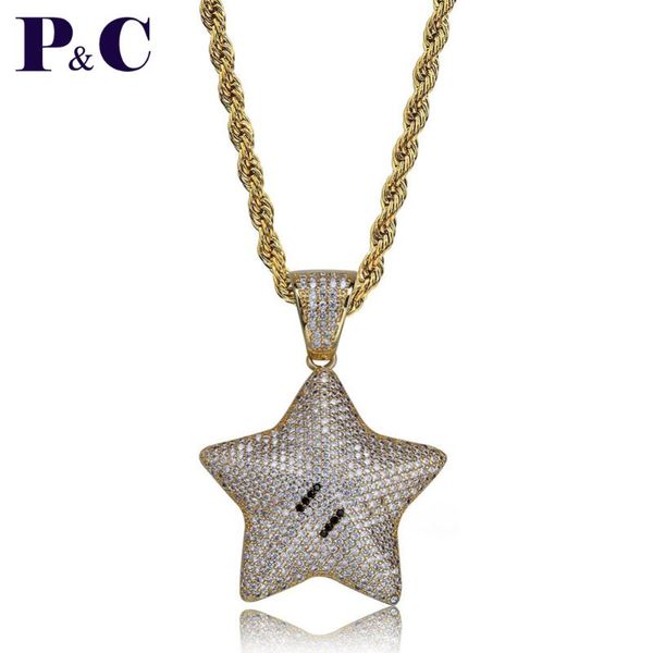 hip hop cartoon star pendant necklace charms for men women iced out bling cubic zircon rock jewelry gifts, Silver
hip hop cartoon star pendant necklace charms for men women iced out bling cubic zircon rock jewelry gifts, Silver