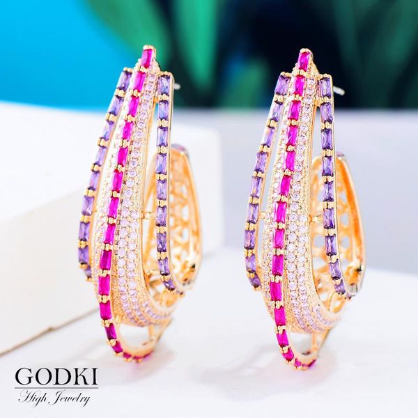 hoop & huggie godki luxury link chain cubic zircon statement big earrings for women wedding dubai bridal round circle 2021, Golden;silver
hoop & huggie godki luxury link chain cubic zircon statement big earrings for women wedding dubai bridal round circle 2021, Golden;silver