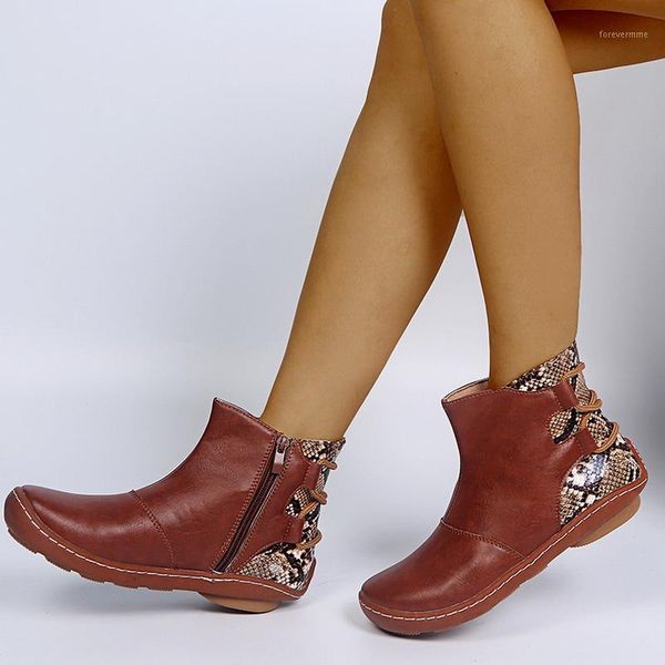 boots autumn winter retro shoes women leather flat ankle ladies lace-up serpentine print short women's round toe shoes1, Black
boots autumn winter retro shoes women leather flat ankle ladies lace-up serpentine print short women's round toe shoes1, Black