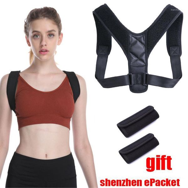 back support brace belt adjustable posture corrector clavicle spine shoulder lumbar correction1, Black;blue
back support brace belt adjustable posture corrector clavicle spine shoulder lumbar correction1, Black;blue