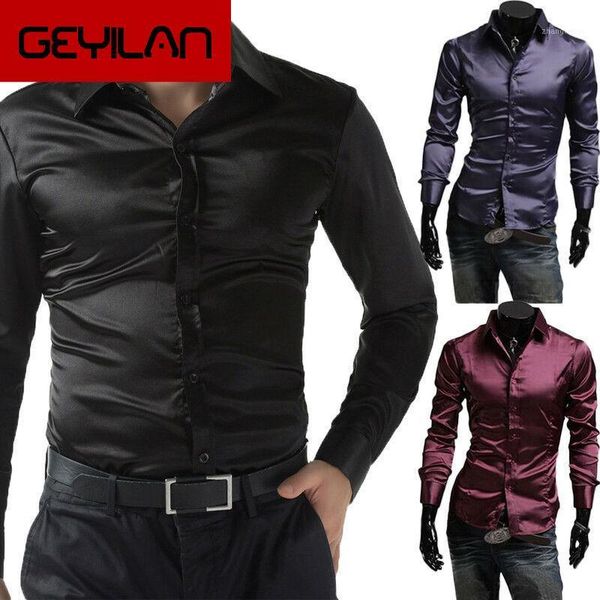 men long sleeve casual shirt luxury wedding silk-like satin shirt 2020 fashion men brand blouses clothing camisa -2xl1, White;black
men long sleeve casual shirt luxury wedding silk-like satin shirt 2020 fashion men brand blouses clothing camisa -2xl1, White;black