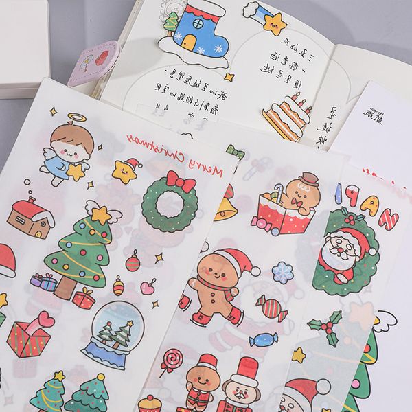 6 pcs/lot merry christmas decorative stickers scrapbooking stick label diary stationery album cute santa claus sticker
6 pcs/lot merry christmas decorative stickers scrapbooking stick label diary stationery album cute santa claus sticker