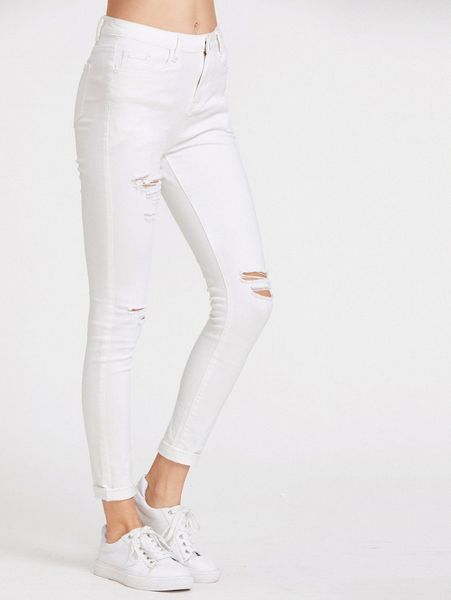 distressed skinny jeans j36b#, Blue