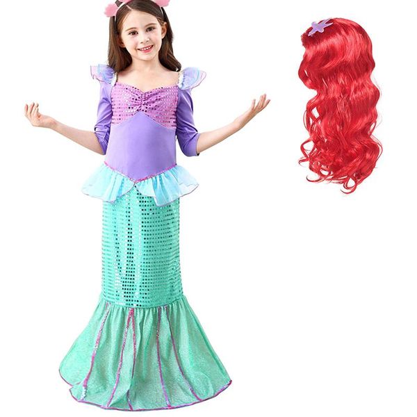 princess arier dress cosplay costume littlle mermaid dress for girl long sleeve sequins clothes kids fancy party halloween, Red;yellow
princess arier dress cosplay costume littlle mermaid dress for girl long sleeve sequins clothes kids fancy party halloween, Red;yellow