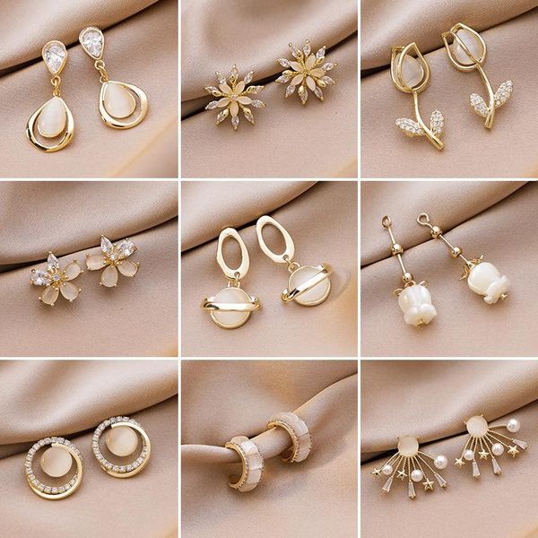 dangle & chandelier mengjiqiao vintage opal stone flower drop earrings for women cute micro paved statement waterdrop pendientes jewelry, Silver
dangle & chandelier mengjiqiao vintage opal stone flower drop earrings for women cute micro paved statement waterdrop pendientes jewelry, Silver