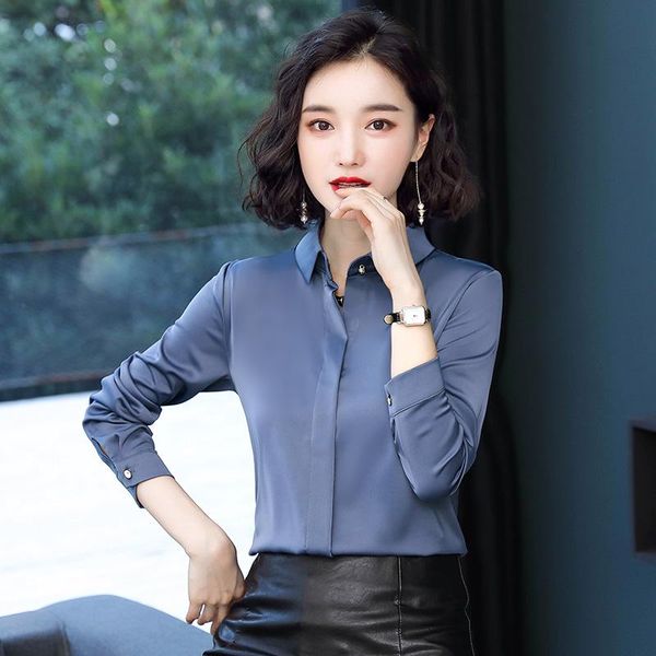 korean fashion silk women blouses solid office lady shirt and blouse long sleeve blusas largas plus size womens and blouses, White
korean fashion silk women blouses solid office lady shirt and blouse long sleeve blusas largas plus size womens and blouses, White