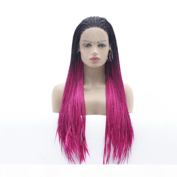 ombre braided lace front wig synthetic lace front wig long ombre american braids heat resistant synthetic wig for women, Black
ombre braided lace front wig synthetic lace front wig long ombre american braids heat resistant synthetic wig for women, Black