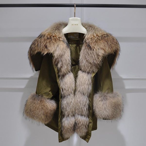 women's fur & faux 2021 winter angel wing raccoon collar pie overcoming coat down jacket warm luxury clothes zipper, Black
women's fur & faux 2021 winter angel wing raccoon collar pie overcoming coat down jacket warm luxury clothes zipper, Black