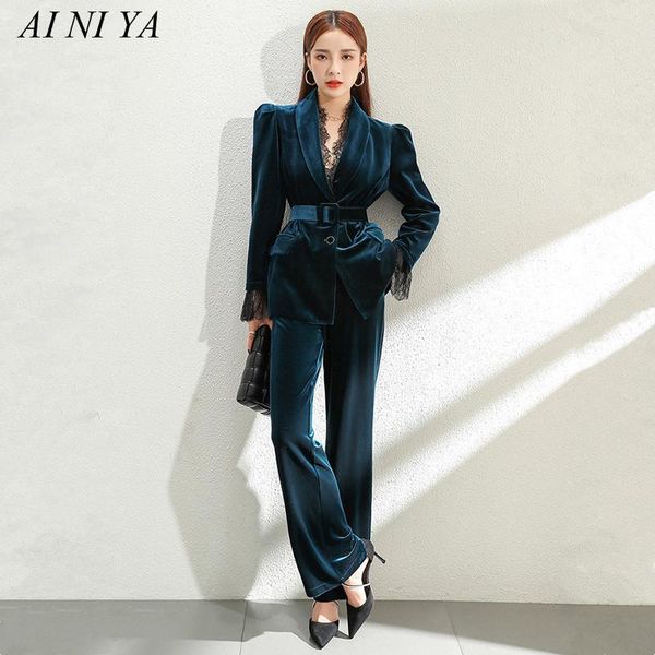women's two piece pants suit velvet self-cultivation temperament office lady two-piece blazers + trousers suits, White
women's two piece pants suit velvet self-cultivation temperament office lady two-piece blazers + trousers suits, White