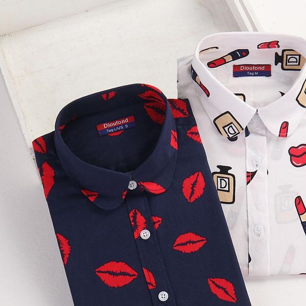dioufond white navy lips print women blouses long sleeve ladies office blouse shirt casual button down blusa spring
dioufond white navy lips print women blouses long sleeve ladies office blouse shirt casual button down blusa spring
