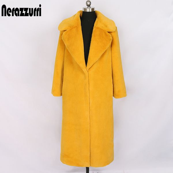 nerazzurri long womans plus size faux rabbit fur coat yellow black grey colored fluffy teddy coat women's faux fur winter coatsx1016, Black;brown
nerazzurri long womans plus size faux rabbit fur coat yellow black grey colored fluffy teddy coat women's faux fur winter coatsx1016, Black;brown