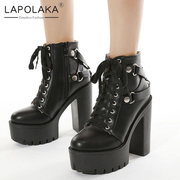boots lapolaka 2021 fashion platform zipper black shoes woman booties high heels shoelaces cool trendy motorcycle ladies
boots lapolaka 2021 fashion platform zipper black shoes woman booties high heels shoelaces cool trendy motorcycle ladies