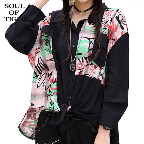 women's blouses & shirts soul of tiger 2021 european designer clothes ladies autumn punk style womens casual loose balck printed 1, White
women's blouses & shirts soul of tiger 2021 european designer clothes ladies autumn punk style womens casual loose balck printed 1, White