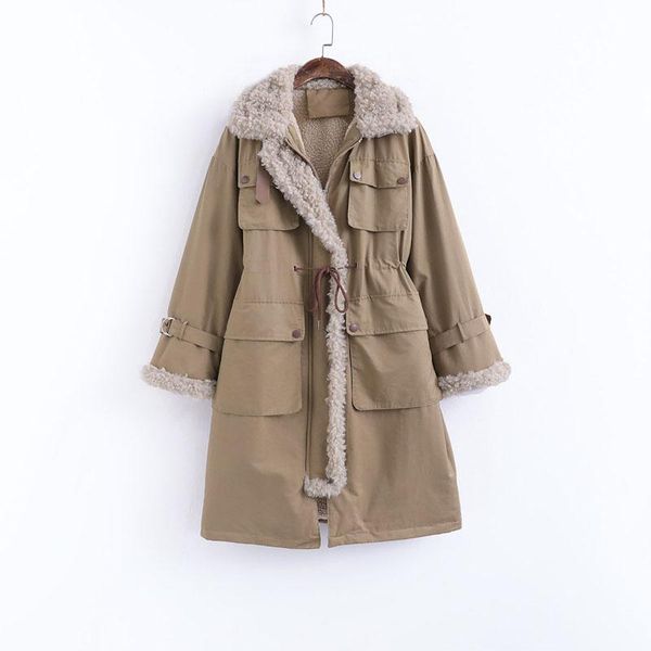 parka padded jacket women winter korean version loose mid-length section of the knee thick padded coat lamb wool, Black
parka padded jacket women winter korean version loose mid-length section of the knee thick padded coat lamb wool, Black