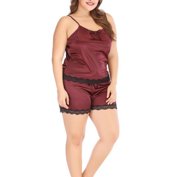 new silk pajamas women sleepwear solid sleeveless sling nightshirt set shorts suits comfortable nightwear plus size 4xl, Black;red
new silk pajamas women sleepwear solid sleeveless sling nightshirt set shorts suits comfortable nightwear plus size 4xl, Black;red