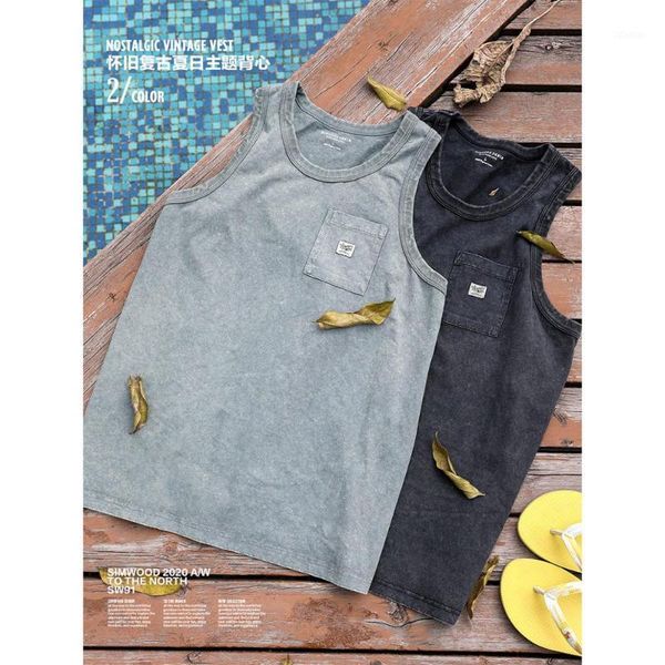 men's t-shirts simwood 2021 summer cotton-jersey tank men vintage aesthetic snow washed 250g thick jogger vest sj2011171, White;black
men's t-shirts simwood 2021 summer cotton-jersey tank men vintage aesthetic snow washed 250g thick jogger vest sj2011171, White;black