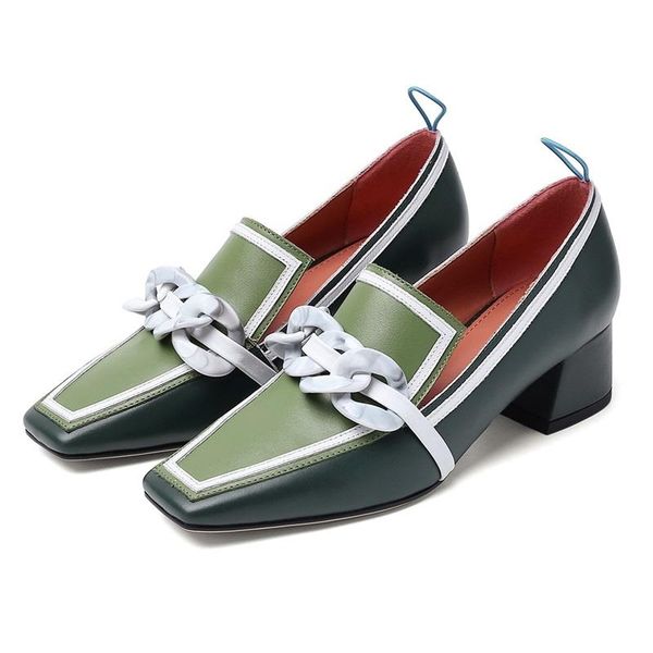 brand shoes woman pumps buckle chains boat shoes genuine leather casual dress pointed toe high heels ladies office, Black
brand shoes woman pumps buckle chains boat shoes genuine leather casual dress pointed toe high heels ladies office, Black