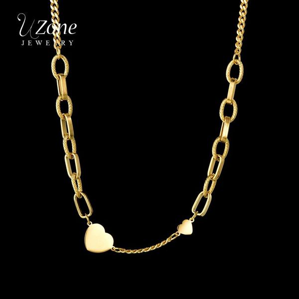 chains uzone romantic stainless steel double heart choker necklace gold link chain necklaces for women girls valentine's day gift, Silver
chains uzone romantic stainless steel double heart choker necklace gold link chain necklaces for women girls valentine's day gift, Silver