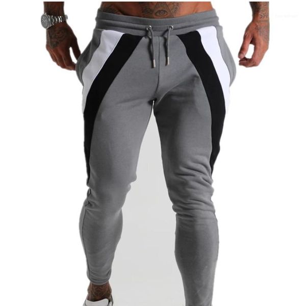 men's pants men fitness casual elastic bodybuilding clothing fashion stitching sweatpants joggers1, Black
men's pants men fitness casual elastic bodybuilding clothing fashion stitching sweatpants joggers1, Black