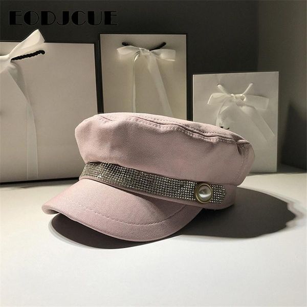 fashion hat autumn sailor hat for women flat captain cap pearl rhinestone belt beret korean fashion navy cap, Blue;gray
fashion hat autumn sailor hat for women flat captain cap pearl rhinestone belt beret korean fashion navy cap, Blue;gray