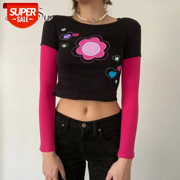 artsu vintage y2k aesthetics patchwork floral t-shirts fashion heart embroidery pink long sleeve crop e-girl tees ts52651 #ff2k, White
artsu vintage y2k aesthetics patchwork floral t-shirts fashion heart embroidery pink long sleeve crop e-girl tees ts52651 #ff2k, White