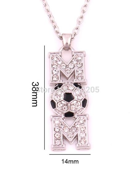 pendant necklaces mother's day gift 10pcs rhodium zinc studded with sparkling crystals soccer mom chain, Silver
pendant necklaces mother's day gift 10pcs rhodium zinc studded with sparkling crystals soccer mom chain, Silver