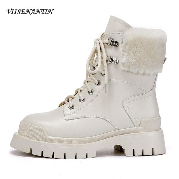 genuine leather handsome women winter velvet chunky sole plush platform fashion thick heel ankle snow boots lace up metal shoes, Black
genuine leather handsome women winter velvet chunky sole plush platform fashion thick heel ankle snow boots lace up metal shoes, Black
