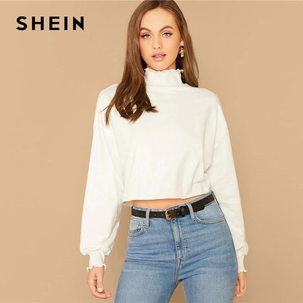 women's hoodies & sweatshirts white lettuce trim lantern sleeve sweatshirt women high neck pullover autumn casual solid cute, Black
women's hoodies & sweatshirts white lettuce trim lantern sleeve sweatshirt women high neck pullover autumn casual solid cute, Black