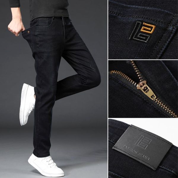 men's jeans 2021 brand business casual elastic comfort straight denim pants male men trousers black blue
men's jeans 2021 brand business casual elastic comfort straight denim pants male men trousers black blue