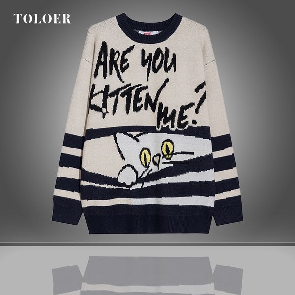 2021 new men sweater cartoon funny cat print o-neck sweaters mens soft casual trendy fashion autumn streetwear kitten pattern s61l, White;black
2021 new men sweater cartoon funny cat print o-neck sweaters mens soft casual trendy fashion autumn streetwear kitten pattern s61l, White;black
