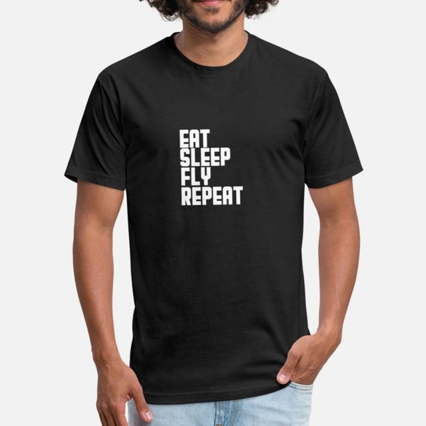 eat sleep fly repeat t shirt hip hop print plus size tracksuit hoodie sweatshirt