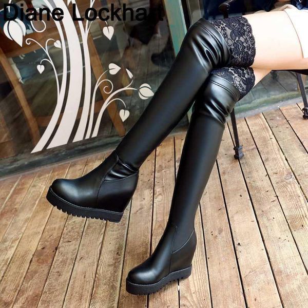 plus size 43 autumn winter over the knee boots woman wedge shoe round toe platform high heel thigh high boot women botas mujer1, Black
plus size 43 autumn winter over the knee boots woman wedge shoe round toe platform high heel thigh high boot women botas mujer1, Black