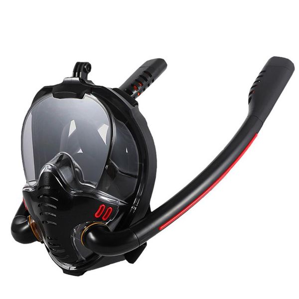 double respirator snorkeling diving mask hd full face dry swimming snorkel equipment underwater accessories with camera bracket
double respirator snorkeling diving mask hd full face dry swimming snorkel equipment underwater accessories with camera bracket