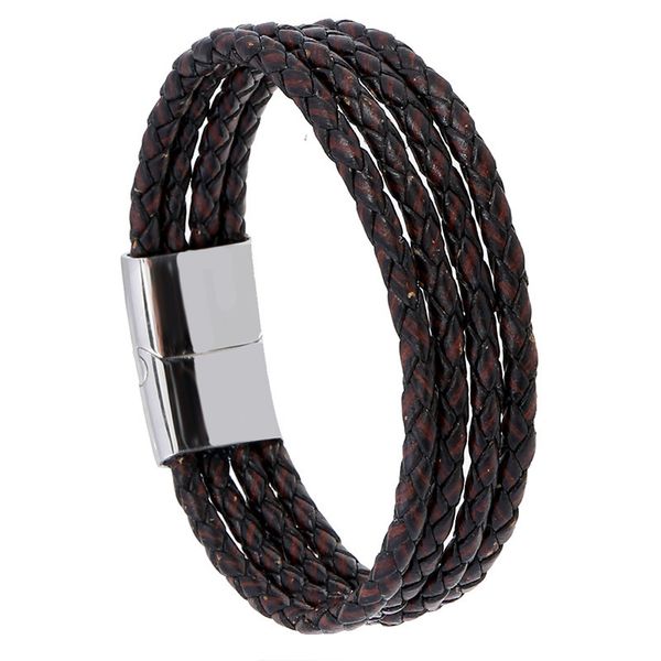 selling personality simple versatile stainless steel imitation leather bracelet student titanium steel leather bracelet bracelet, Silver
selling personality simple versatile stainless steel imitation leather bracelet student titanium steel leather bracelet bracelet, Silver