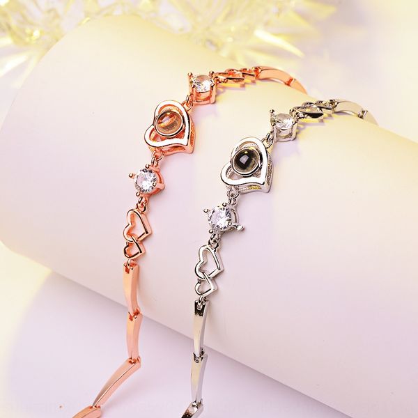 love 925 silver net red voice tiktok 100 languages. i love you remember hand decoration valentine's day gift bracelet bracelet, Golden;silver
love 925 silver net red voice tiktok 100 languages. i love you remember hand decoration valentine's day gift bracelet bracelet, Golden;silver