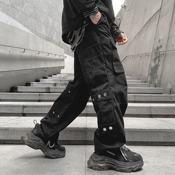new men's casual loose 2021 fashion man straight pants korean streetwear trousers male clothing hip hop 97ou, Black
new men's casual loose 2021 fashion man straight pants korean streetwear trousers male clothing hip hop 97ou, Black