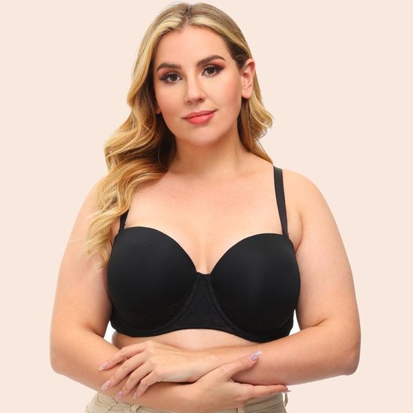 Women Seamless Bra Sexy Half Cup Tube Top Plus Size Strapless Removable Anti-slip Silicone Push Up Underwear Cup B C D E F G, Black
Women Seamless Bra Sexy Half Cup Tube Top Plus Size Strapless Removable Anti-slip Silicone Push Up Underwear Cup B C D E F G, Black