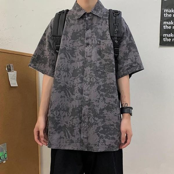 fashion tie-dye short sleeves turn-down collar men loose casual blouse shirt1, White;black
fashion tie-dye short sleeves turn-down collar men loose casual blouse shirt1, White;black