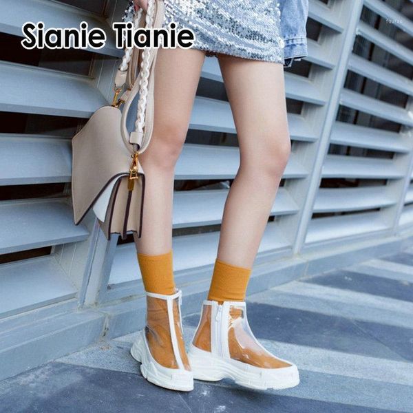 sianie tianie pvc clear transparent platform wedges woman shoes waterproof women ankle boots socks booties big size 43 44 45 461, Black
sianie tianie pvc clear transparent platform wedges woman shoes waterproof women ankle boots socks booties big size 43 44 45 461, Black