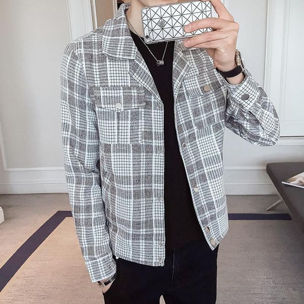 spring autumn men outerwear coat long sleeve business casual plaid male fashion short wool blends jacket, Black;brown
spring autumn men outerwear coat long sleeve business casual plaid male fashion short wool blends jacket, Black;brown