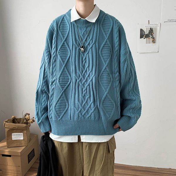 autumn men's sweater oversize knitted korean streetwear plus size sweater men clothing man pullovers solid winter warm clothes, White;black
autumn men's sweater oversize knitted korean streetwear plus size sweater men clothing man pullovers solid winter warm clothes, White;black
