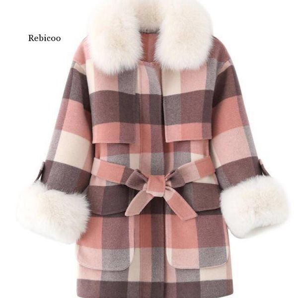women's down & parkas fur collar coat fake raccoon korean version of autumn woolen plaid slim, Black
women's down & parkas fur collar coat fake raccoon korean version of autumn woolen plaid slim, Black