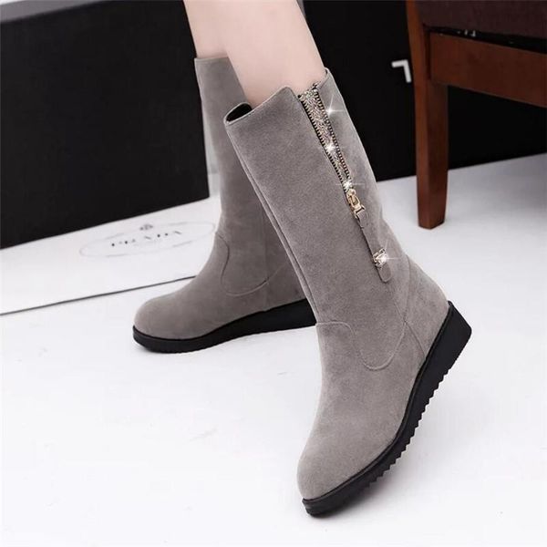 new style women's plus size boots fashion mid-tube plus velvet non-slip lightweight comfortable casual boots platform, Black
new style women's plus size boots fashion mid-tube plus velvet non-slip lightweight comfortable casual boots platform, Black