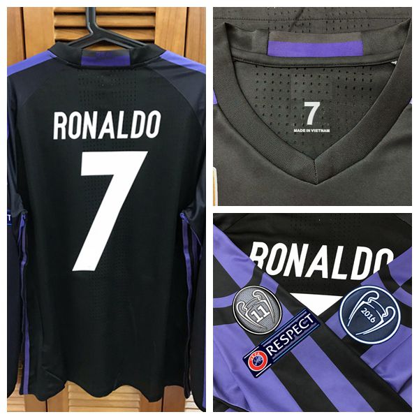 rugby rm 16/17 match worn player issue 2rd shirt jersey long sleeves ronaldo bale sergio ramos football rugby custom patches sponsor, Black;gray
rugby rm 16/17 match worn player issue 2rd shirt jersey long sleeves ronaldo bale sergio ramos football rugby custom patches sponsor, Black;gray