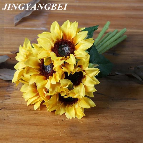 decorative flowers & wreaths 6 head sunflower chrysanthemum bouquet artificial flower wedding silk centerpieces fake table home decoration
decorative flowers & wreaths 6 head sunflower chrysanthemum bouquet artificial flower wedding silk centerpieces fake table home decoration