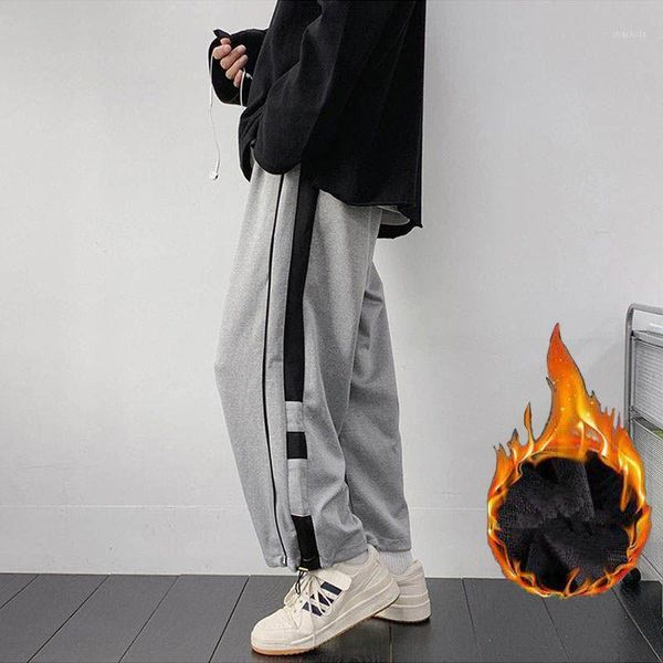 autumn winter plus velvet thickening trend casual pants men's loose student beamed sports wide-leg cropped trousers1, Black
autumn winter plus velvet thickening trend casual pants men's loose student beamed sports wide-leg cropped trousers1, Black