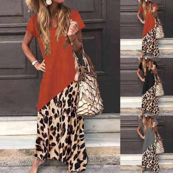 women's summer loose long dress casual short sleeve leopard printed maxi dress plus size g1223, Black;gray
women's summer loose long dress casual short sleeve leopard printed maxi dress plus size g1223, Black;gray